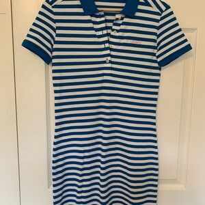 Striped Blue and White Polo Dress